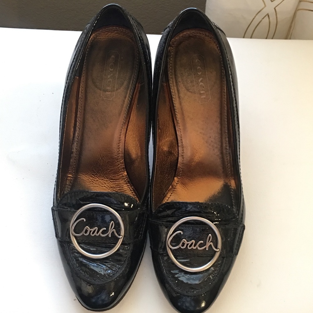 Coach patent leather pumps size 11